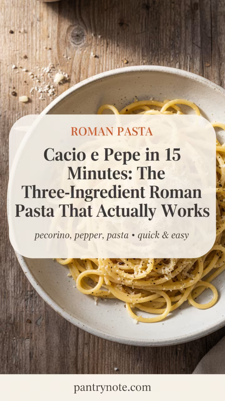 Cacio e Pepe in 15 Minutes: The Three-Ingredient Roman Pasta That Actually Works