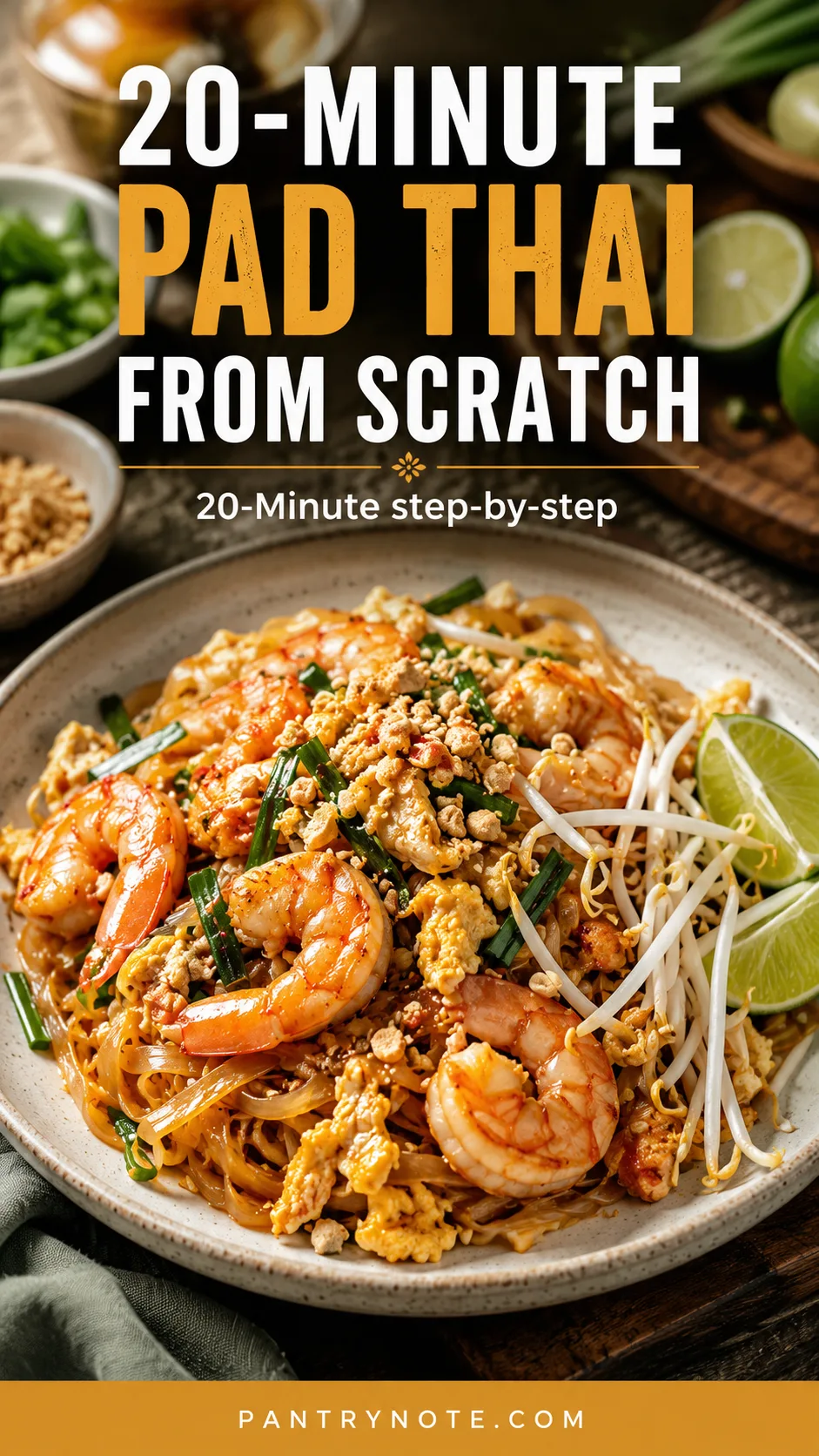 Pad Thai from Scratch in 20 Minutes: The Real Version Without the Jarr ...