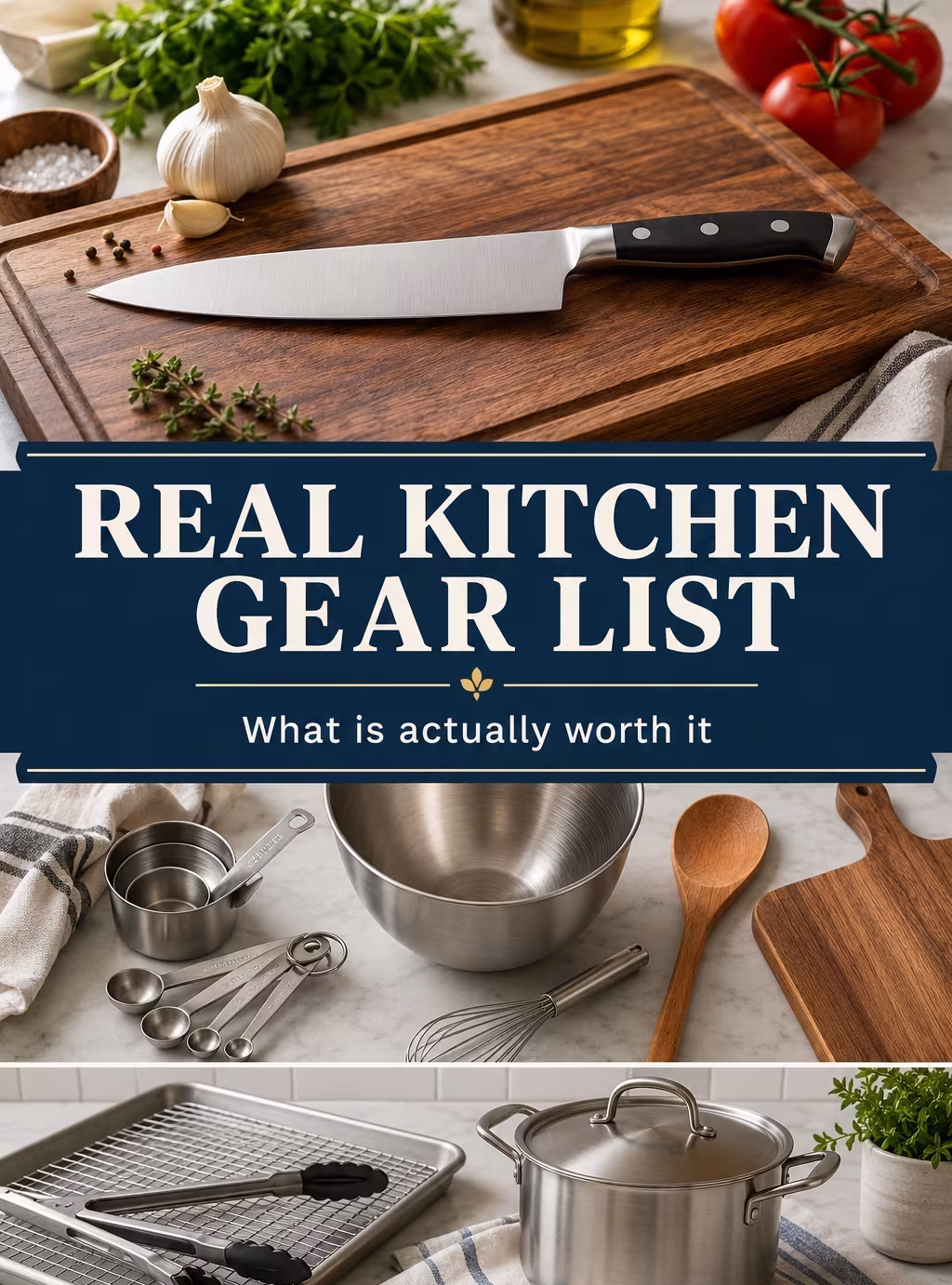 The Real Kitchen Gear List for Cooking in 2026: What to Buy, What to Skip, What Lasts a Lifetime