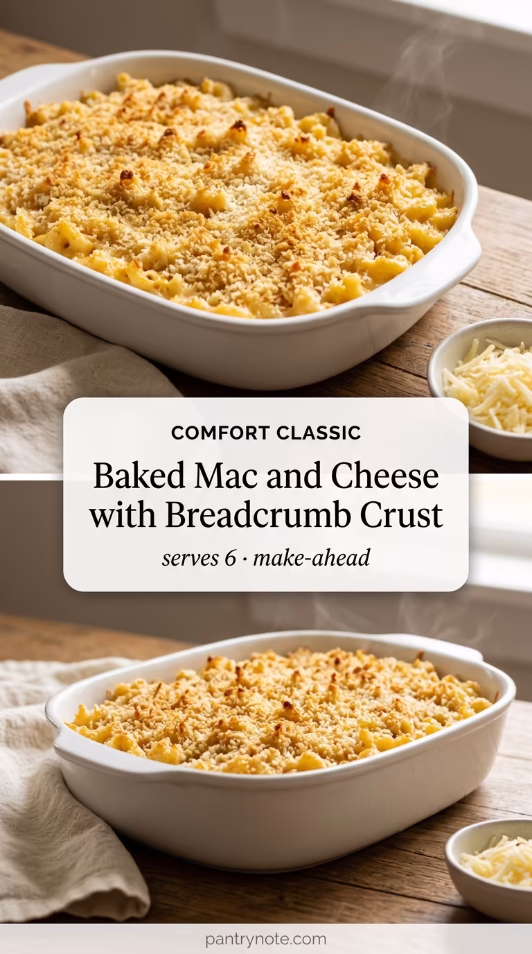 Baked Mac and Cheese with Breadcrumb Crust