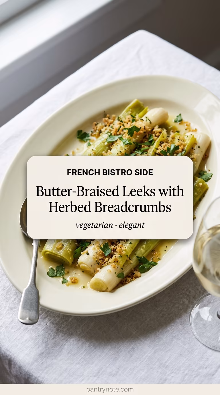 Butter-Braised Leeks with Herbed Breadcrumbs