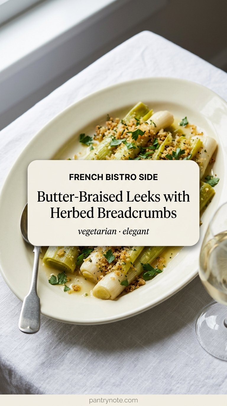 Butter-Braised Leeks with Herbed Breadcrumbs