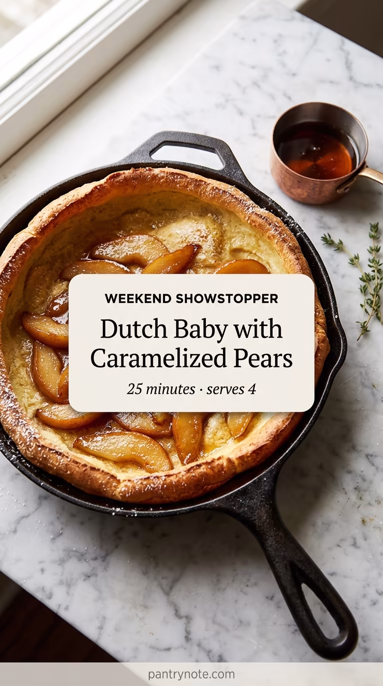 Dutch Baby Pancake with Caramelized Pears
