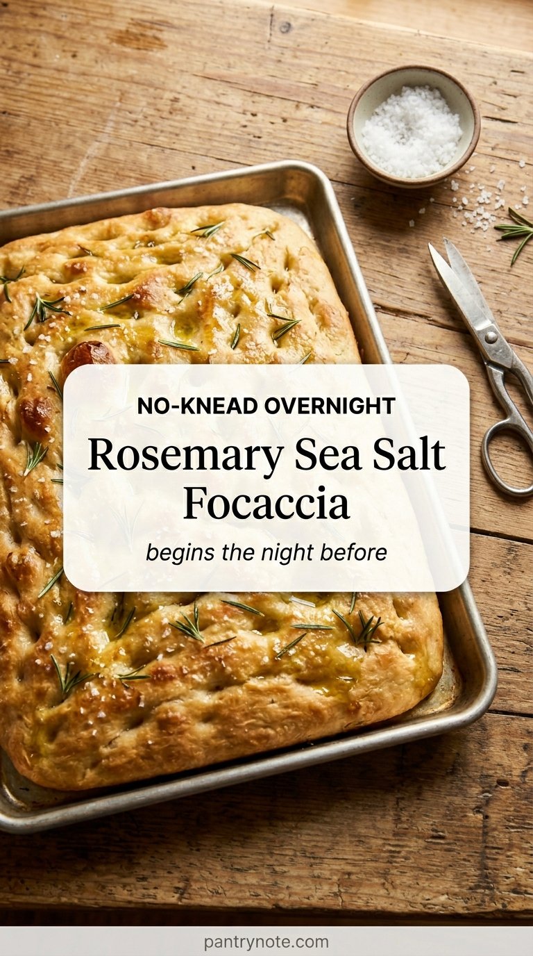 Overnight Focaccia with Rosemary and Sea Salt