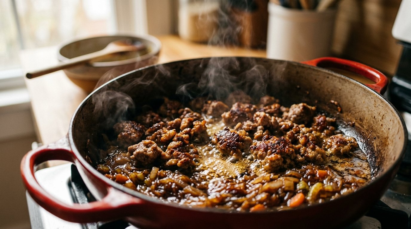 Pantry Bolognese with Pork and Red Wine