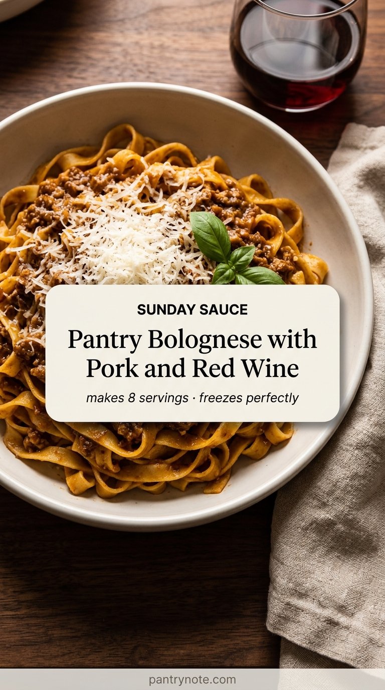 Pantry Bolognese with Pork and Red Wine