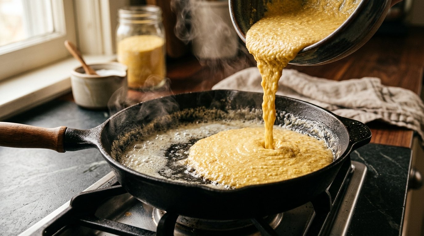 Skillet Cornbread with Brown Butter and Honey