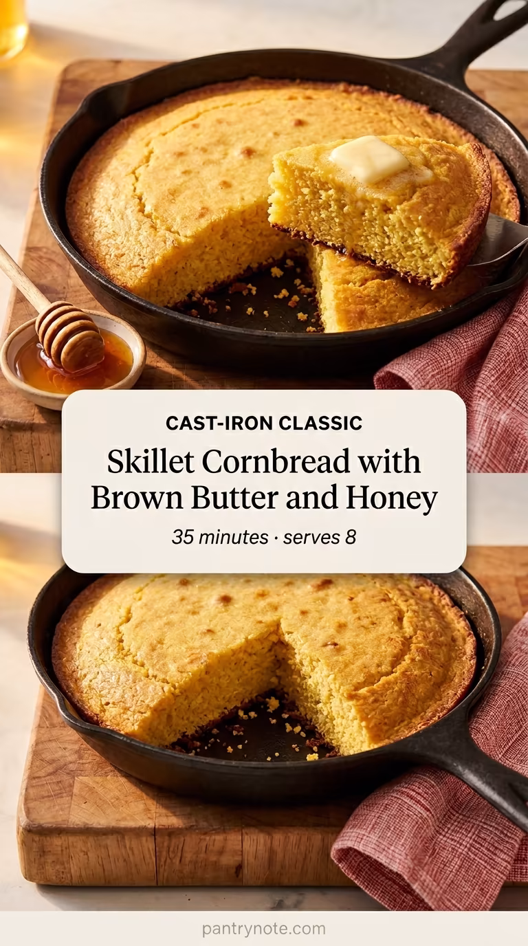 Skillet Cornbread with Brown Butter and Honey