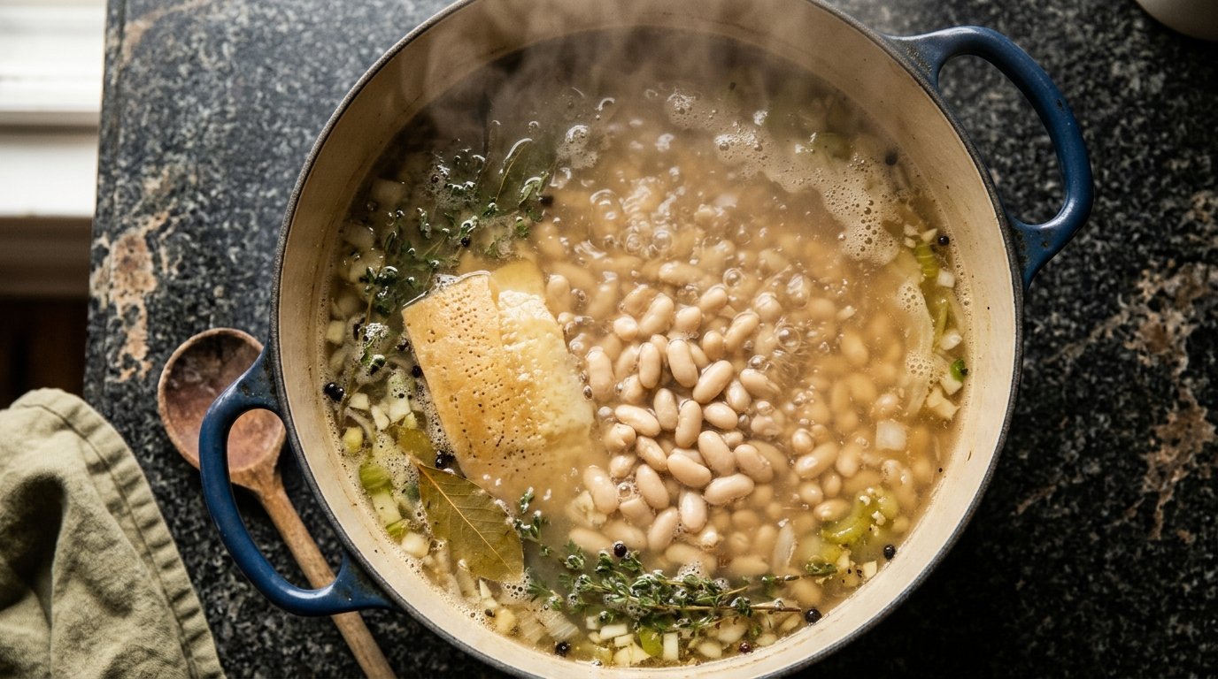 Slow-Cooked White Bean and Escarole Soup