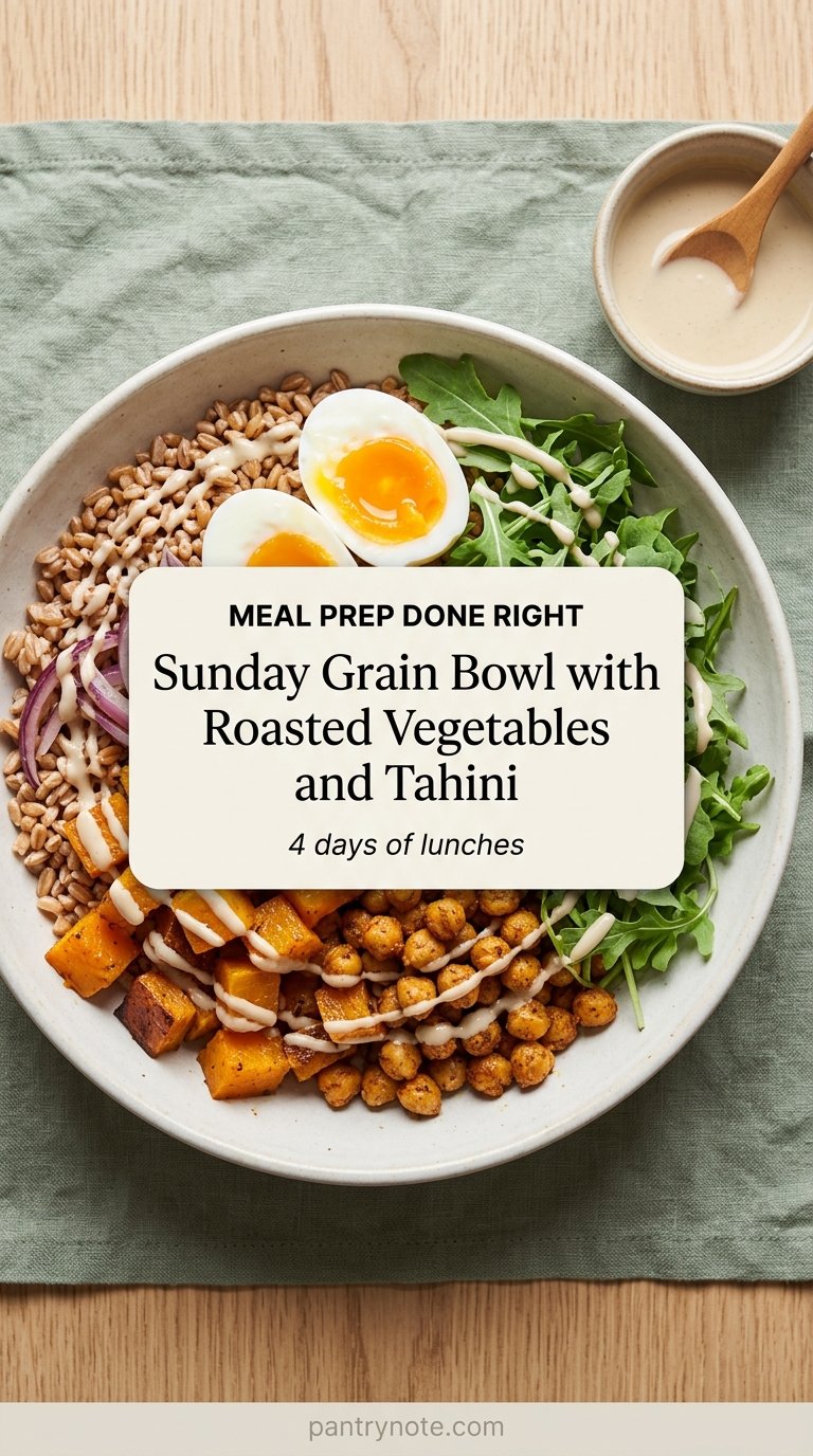 Sunday Grain Bowl with Roasted Vegetables and Tahini